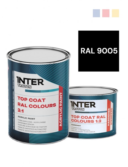 Troton acrylic Top Coat MS 2:1 RAL 9005 | 1 + 0.5 L set