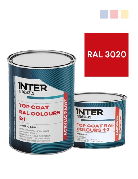 Troton acrylic Top Coat MS 2:1 RAL 3020 | 1 + 0.5 L set