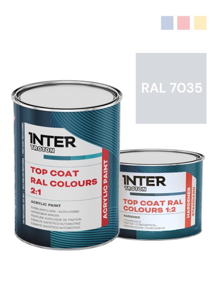 Troton acrylic Top Coat MS 2:1 RAL 7035 | 1 + 0.5 L set